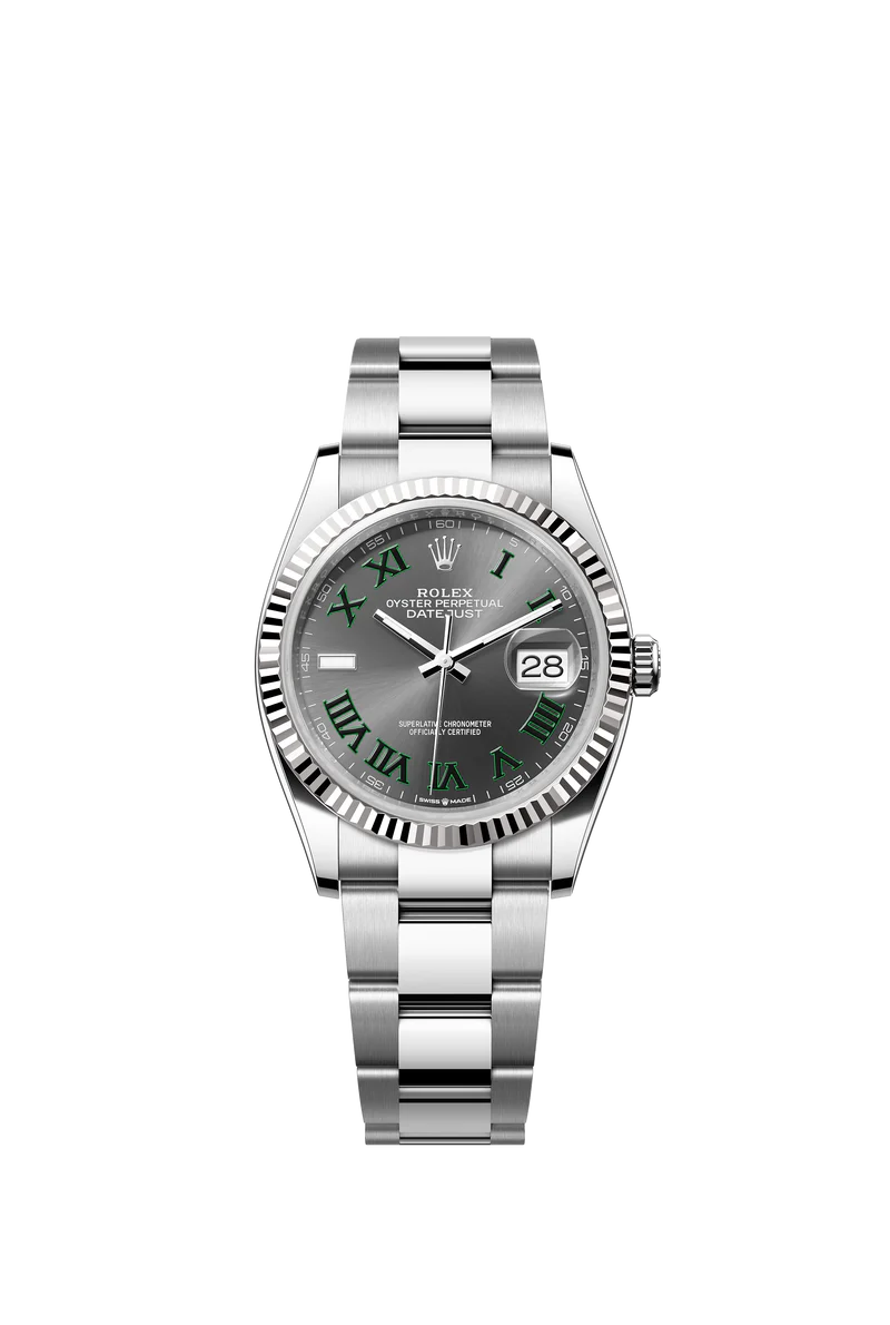 Rolex Datejust 36 Wimbledon Oyster Fluted Bezel