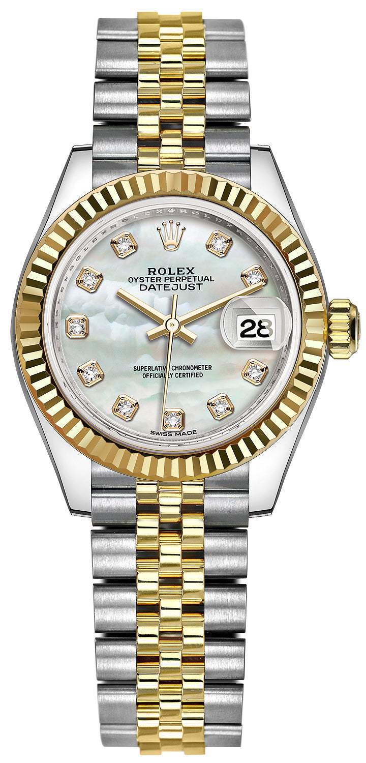 Lady Datejust 28mm Stainless Steel and Yellow Gold MOP