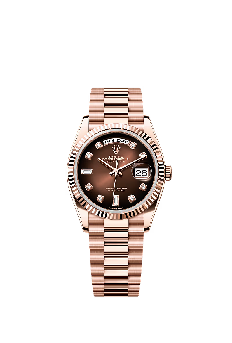 Rolex Day-Date 36 18 ct Everose Gold Unisex