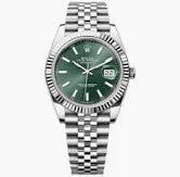 Rolex Datejust 41 126334 Stainless Steel Green Index Dial Jubilee Bracelet 41 mm